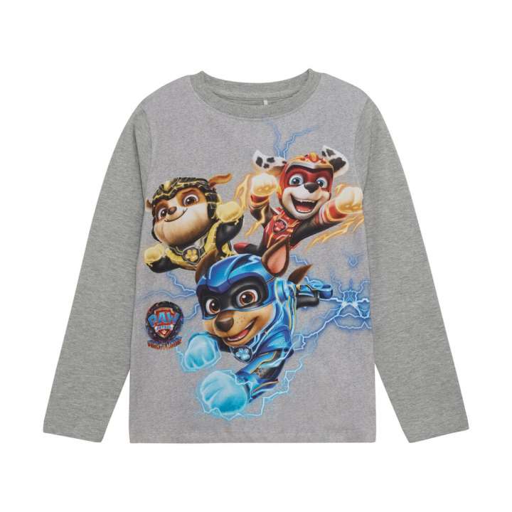 Priser på Paw Patrol T-shirt langærmet - Light Grey Melange - 104