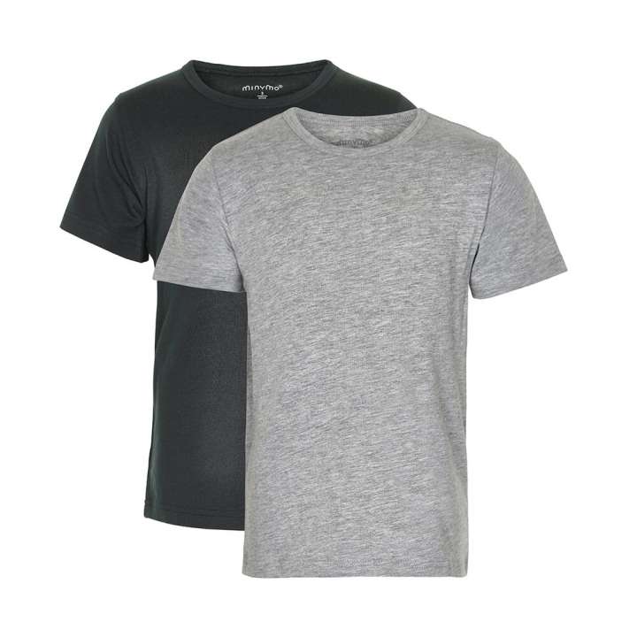 Priser på 2 Pak Basic T-Shirts - 193 Anthracite Black - 116