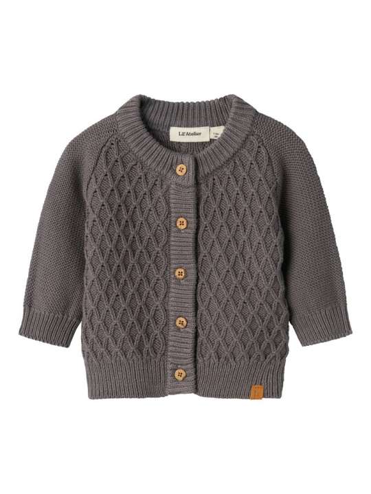 Priser på Tobie langærmet strik cardigan - PEWTER - 62