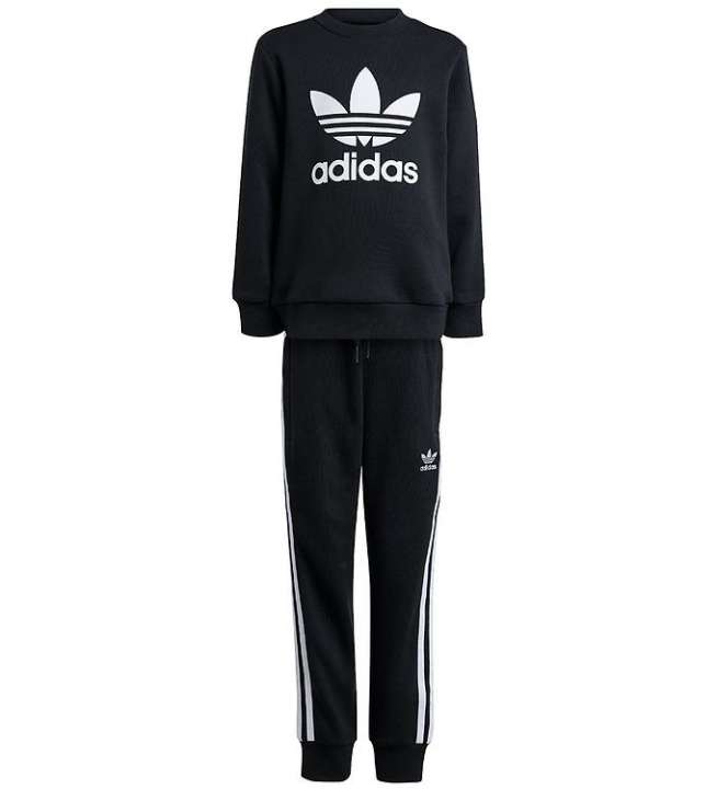 Priser på adidas Originals Sweatsæt - Trefoil - Sort m. Hvid