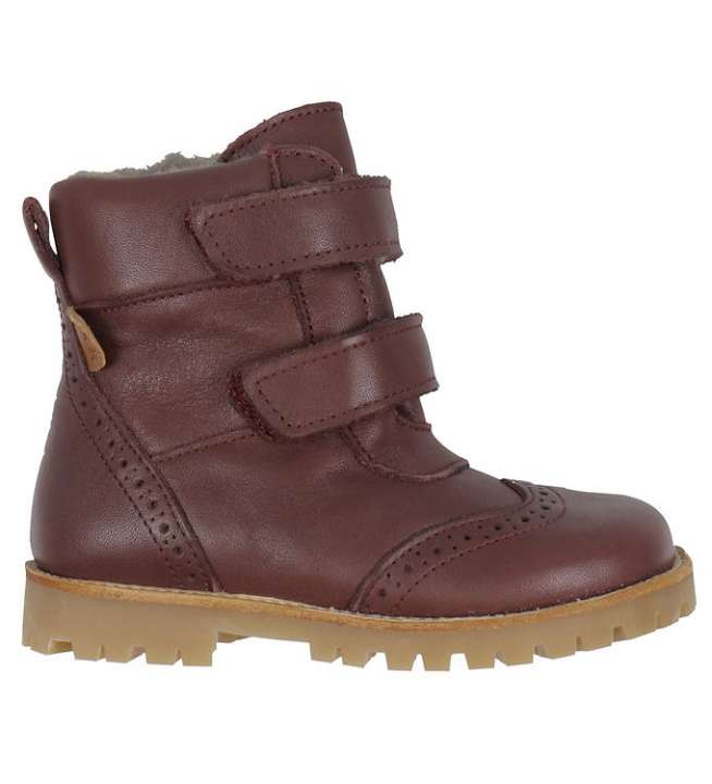 Priser på Pom Pom Vinterstøvler - Broque Velcro Boot Tex - Deep Rouge m. F