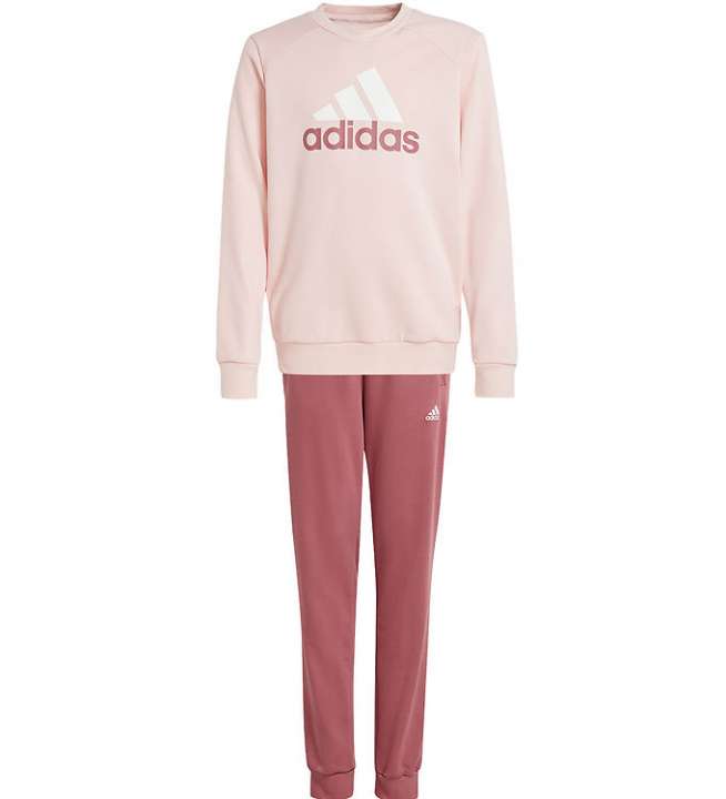 Priser på adidas Performance Sweatsæt - J BL FT TS - Rosa/Hvid