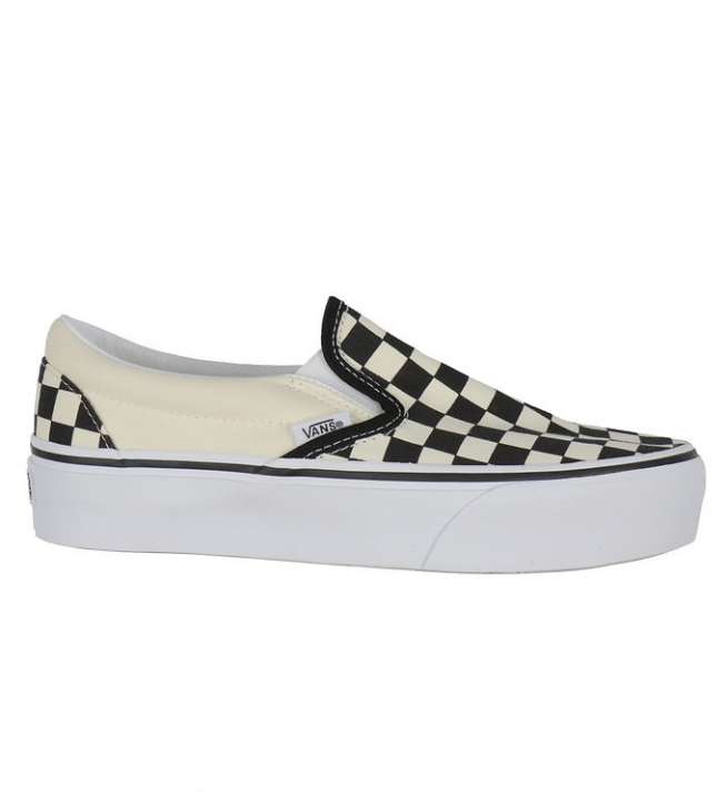 Priser på Vans Sko - Classic Slip-On - Checkerboard - Sort/Off White