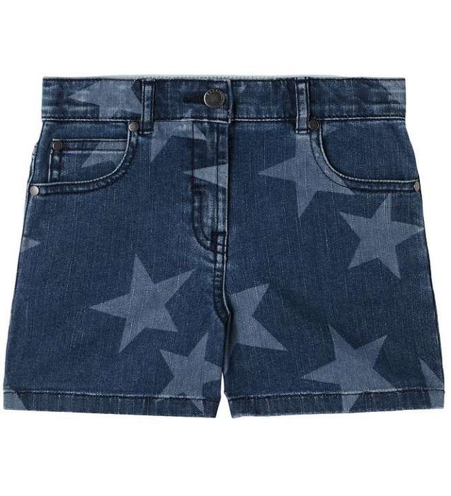 Priser på Stella McCartney Kids Denimshorts - Blå/Hvid m. Stjerner