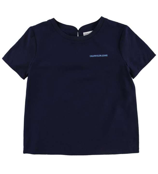 Priser på Calvin Klein T-shirt - Modal/Bomuld - Navy