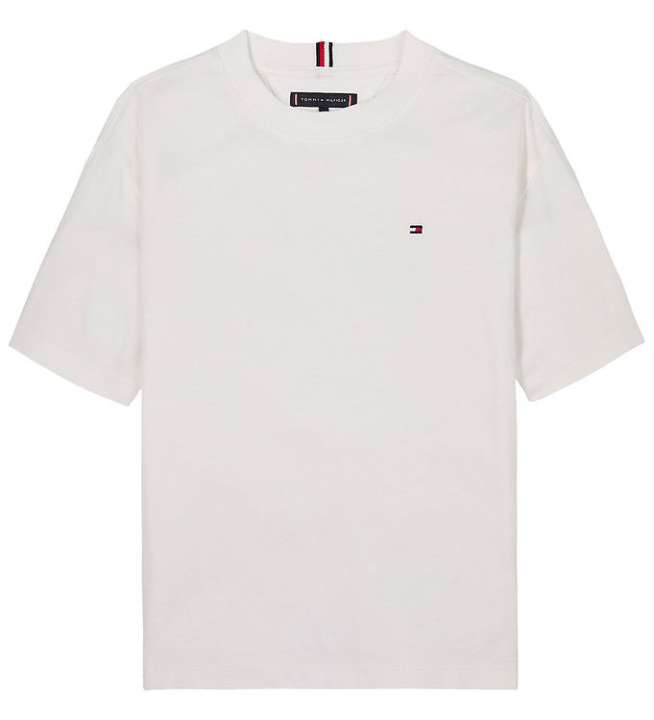 Priser på Tommy Hilfiger T-shirt - Essential Archive - Hvid