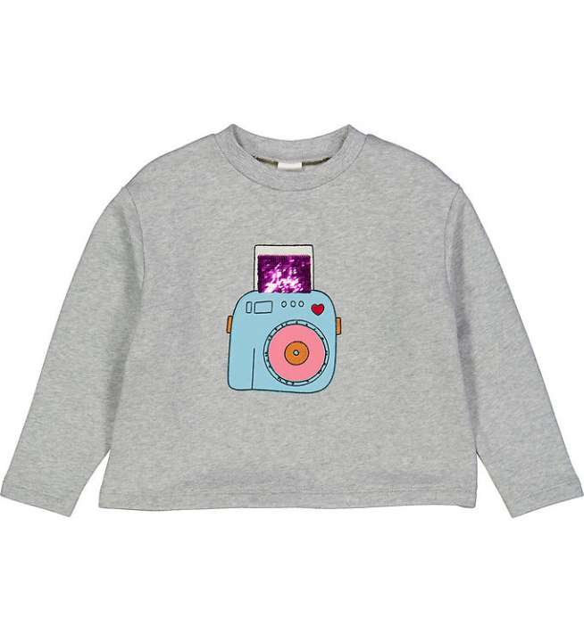 Priser på Freds World Sweatshirt - Hello Snap - Pale Greymarl