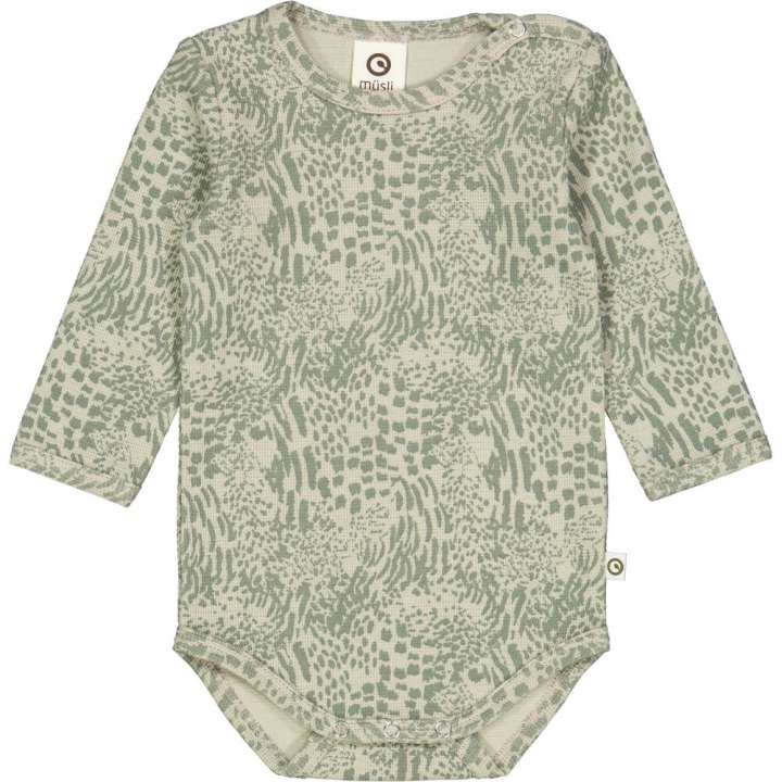 Priser på Leopard printet body - Soft green/ Poetry green - 92