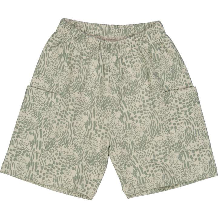 Priser på Leopard printet cargo shorts - Soft green/ Poetry green - 110